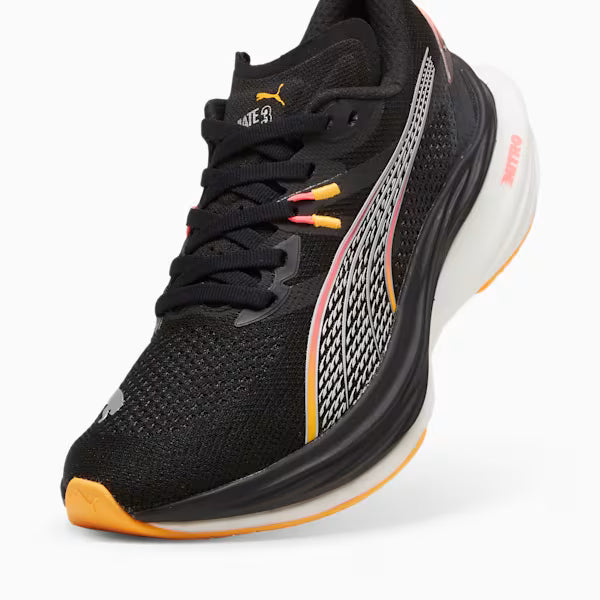 Puma Women's Deviate NITRO 3 - Puma Black/Sunset Glow/Sun Stream