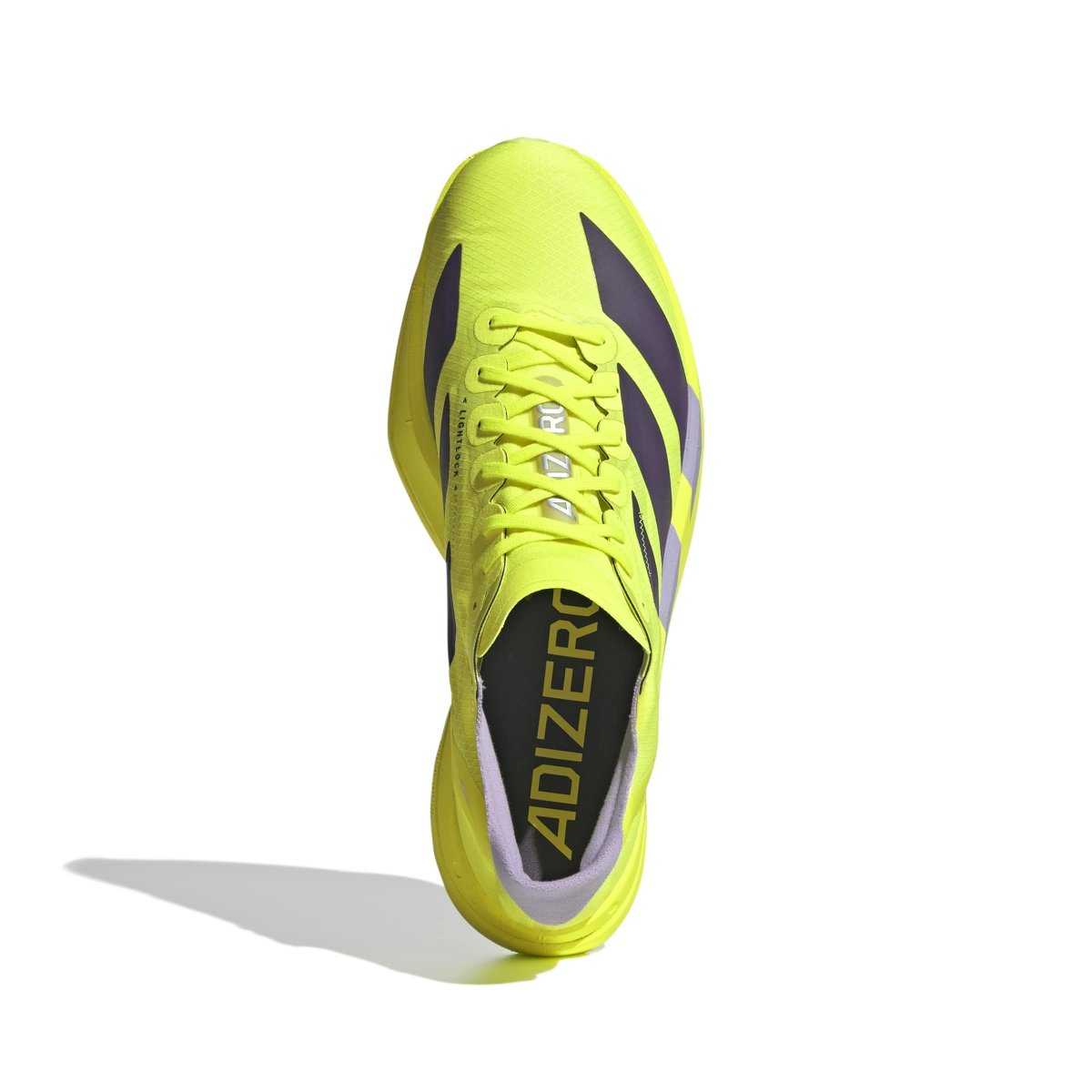 adidas Men's Adizero Adios Pro 4 Running Shoes - Solar Yellow/Aurora Plum/Powder Plum