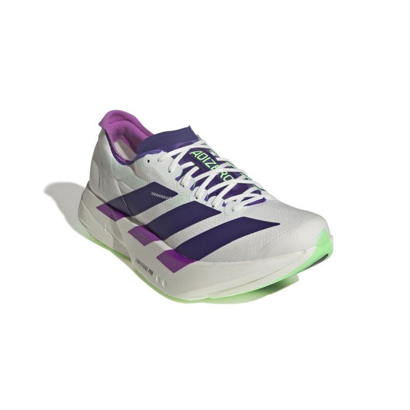 adidas Men's Adizero Adios Pro 4 - White/Collegiate Purple/Lime Burst