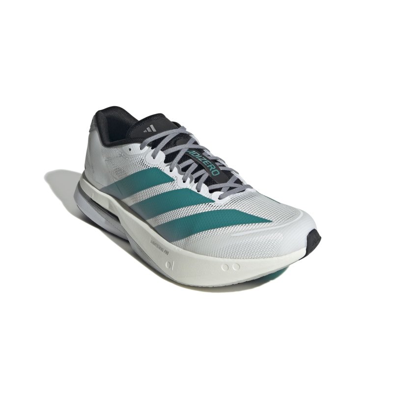 adidas Men's Adizero Boston 13 - Cloud White/Pure Teal/Grey