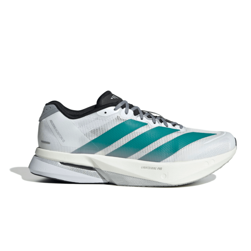 adidas Men's Adizero Boston 13 - Cloud White/Pure Teal/Grey