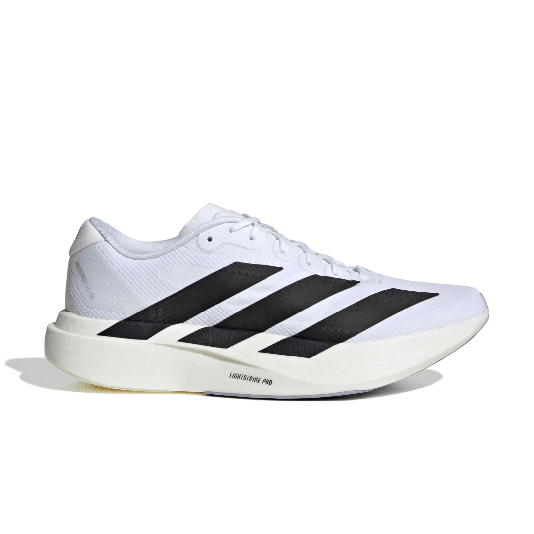 adidas Men's Adizero EVO SL Woven Running Shoes - White/Black/Dash Gray