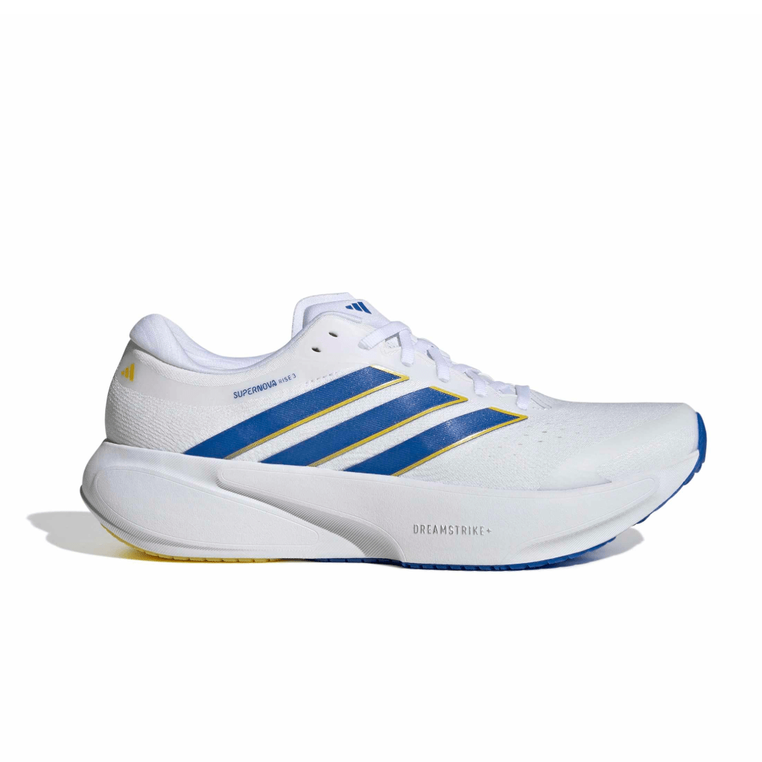 adidas Men's Supernova Rise 3 Running Shoes - Cloud White/Blue/Yellow