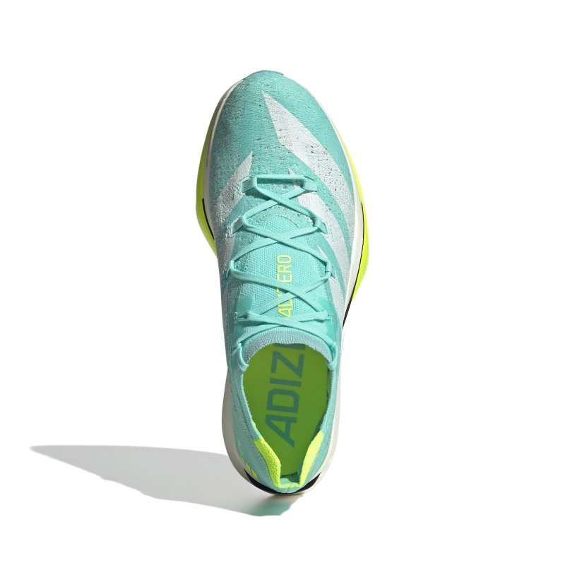 adidas Unisex Adizero Prime X3 STRUNG - Flash Aqua/Zero Metalic/Lucid Lemon