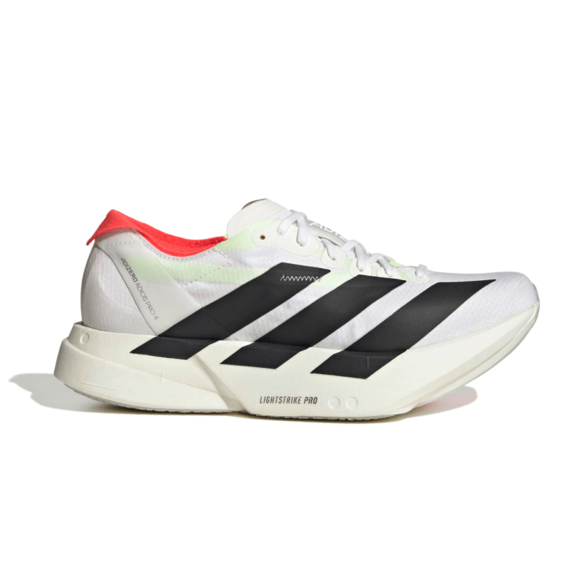 adidas Women's Adios Pro 4 - Cloud White/Core Black/Silver Metallic