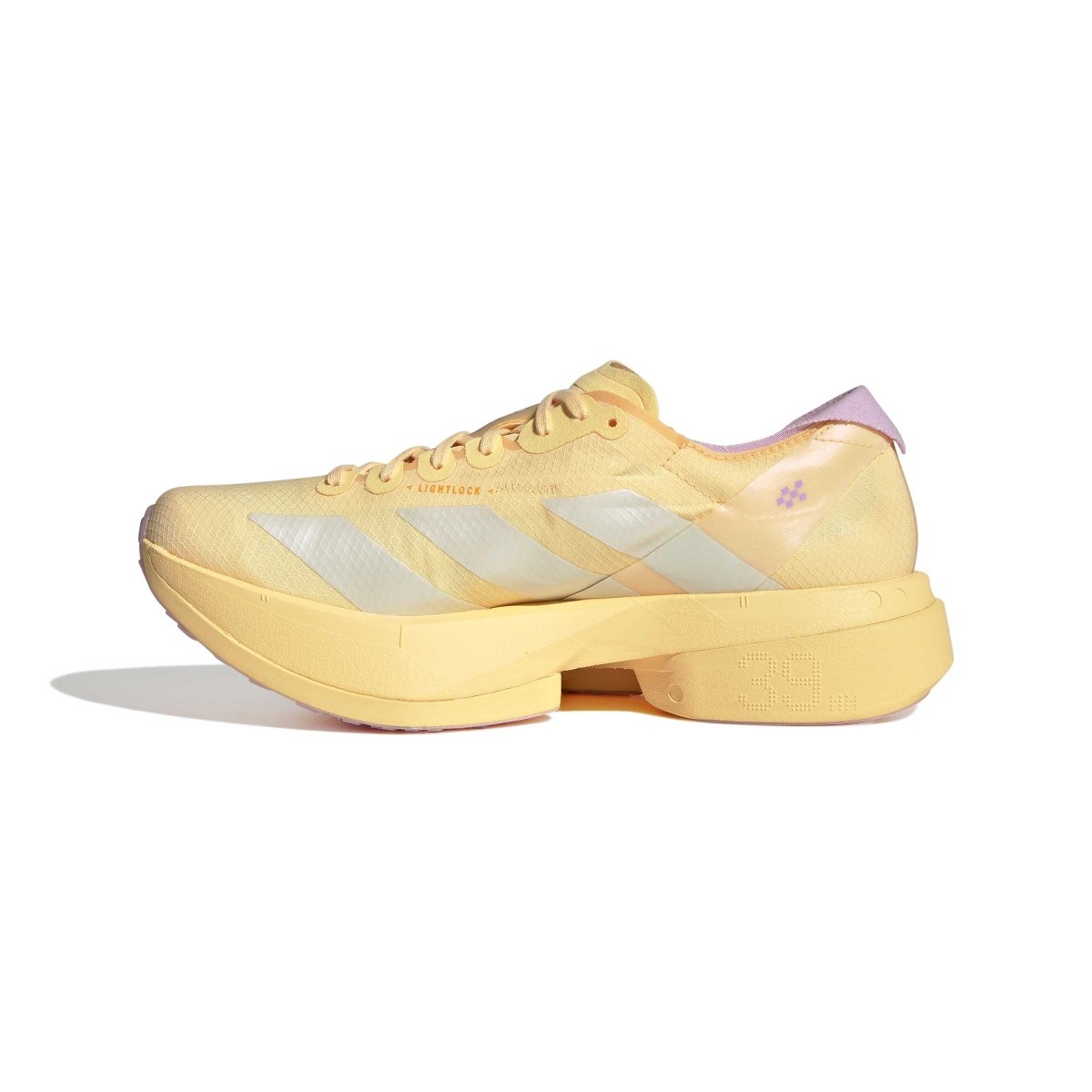 adidas Women's Adizero Adios Pro 4 Running Shoes - Ice Tangerine/Ice Gold Met/Bliss Lilac