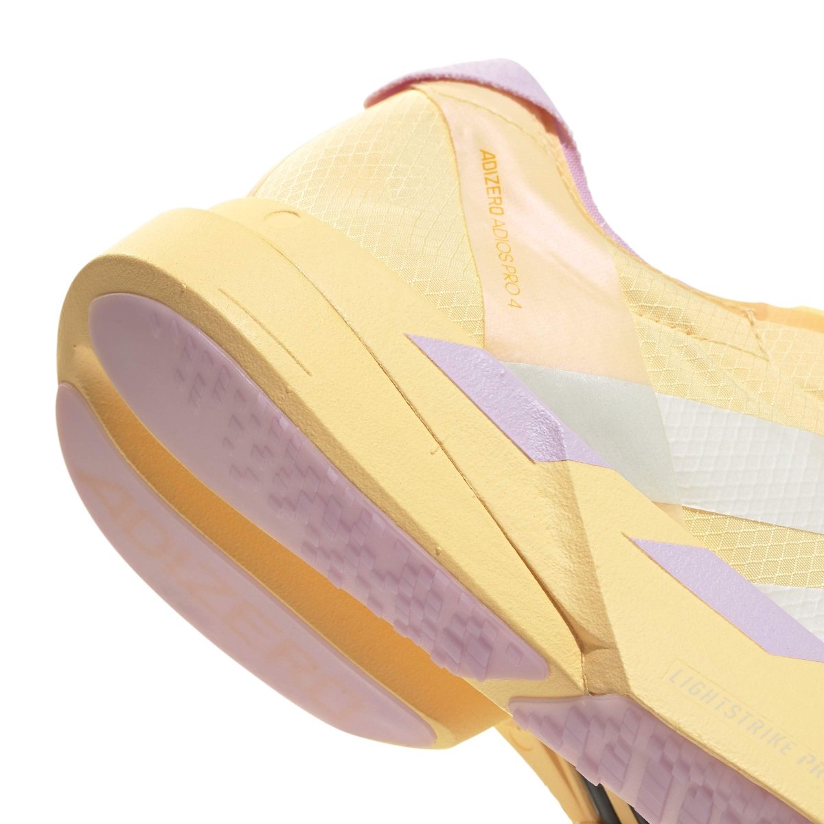adidas Women's Adizero Adios Pro 4 Running Shoes - Ice Tangerine/Ice Gold Met/Bliss Lilac