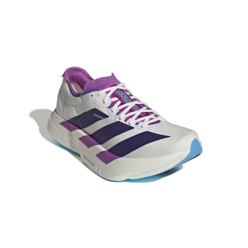 Seliga Shoesadidas Women's Adizero Adios Pro 4 - White/Collegiate Purple/Semi Blue Burst