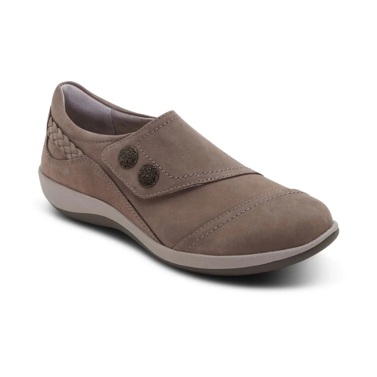 Aetrex Women's Karina Monk Strap - Warm Grey