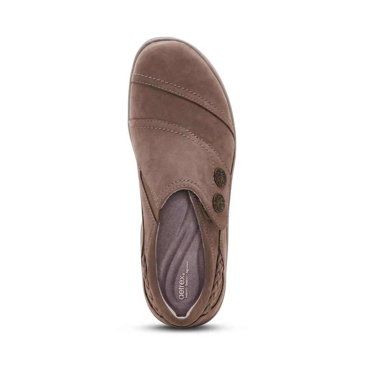 Aetrex Women's Karina Monk Strap - Warm Grey