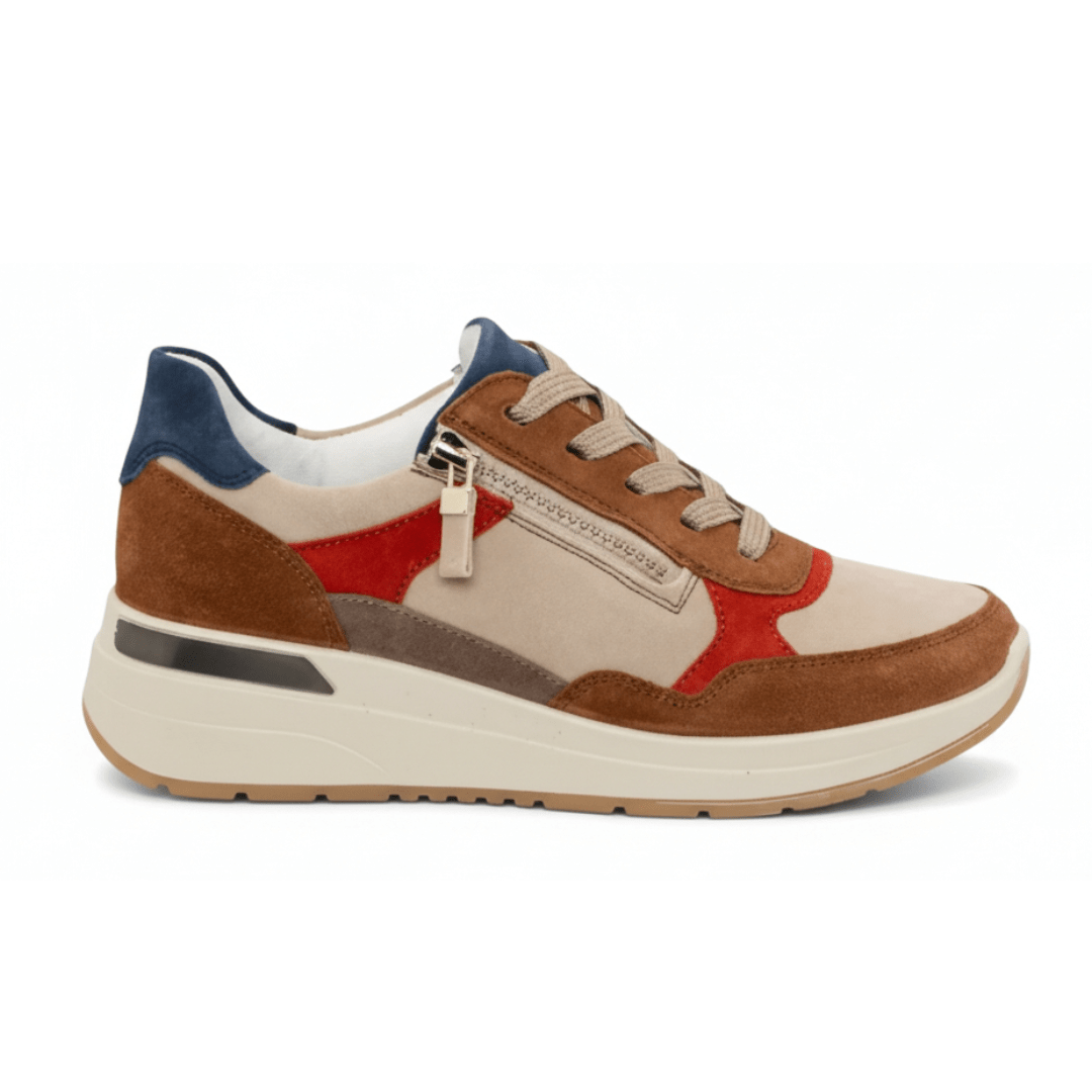 Ara Women's Gardenia Sneaker - Nut/Sand/Pumpkin/Sesame