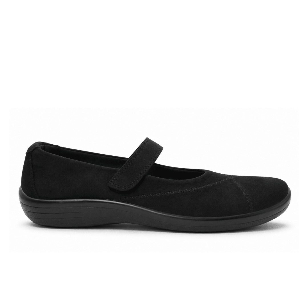Arcopedico Women's Triglav Mary Jane - Black Microsuede