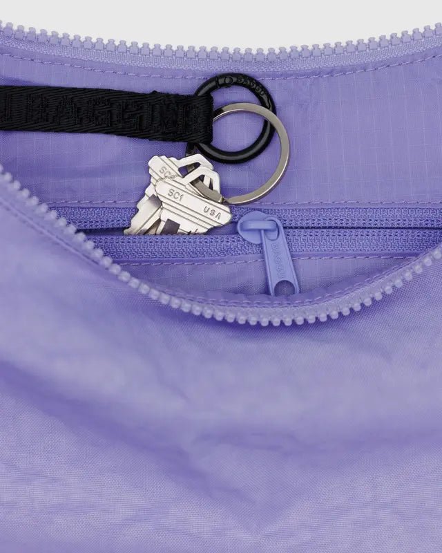 Baggu Medium Nylon Crescent Bag 47" w/Key Leash - Wisteria