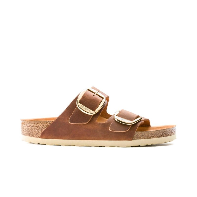 Birkenstock Women's Arizona Big Buckle Sandals - Cognac Oiled Leather