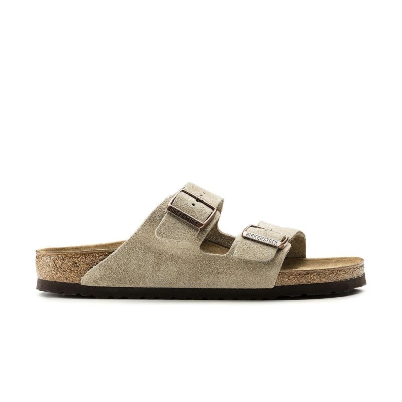 Birkenstock Arizona Two - Strap Sandals - Taupe Suede