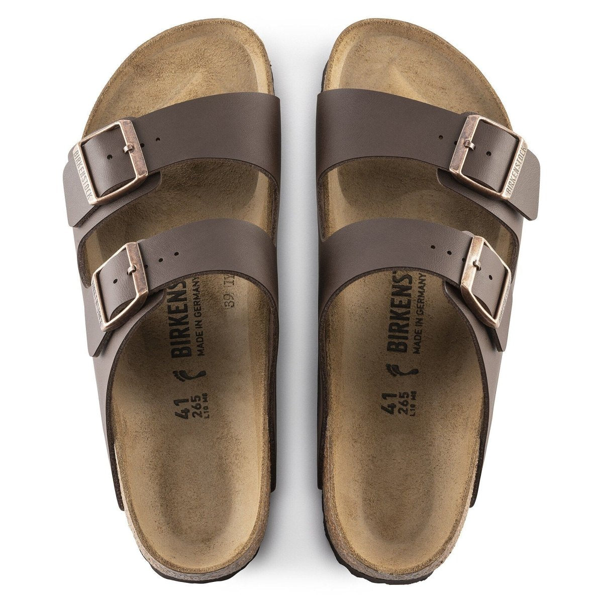 Birkenstock Arizona Two-Strap Sandals - Dark Brown Birko-Flor