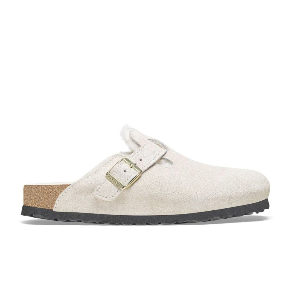 Seliga ShoesBirkenstock Boston Shearling - Antique White Suede
