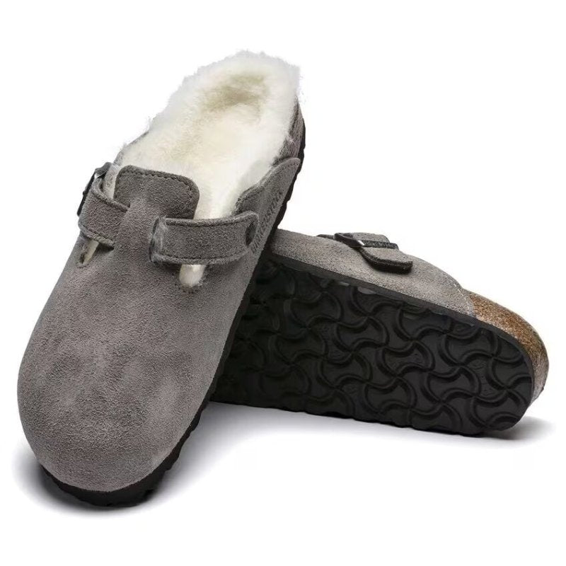 Birkenstock Boston Shearling Clog - Stone Coin