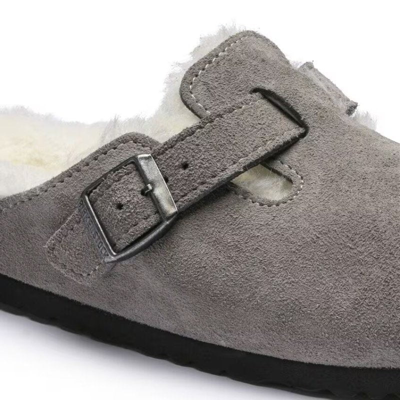 Birkenstock Boston Shearling Clog - Stone Coin