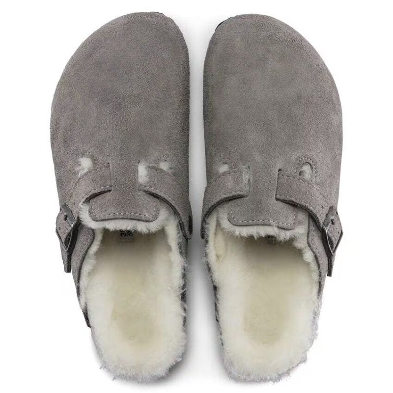 Birkenstock Boston Shearling Clog - Stone Coin