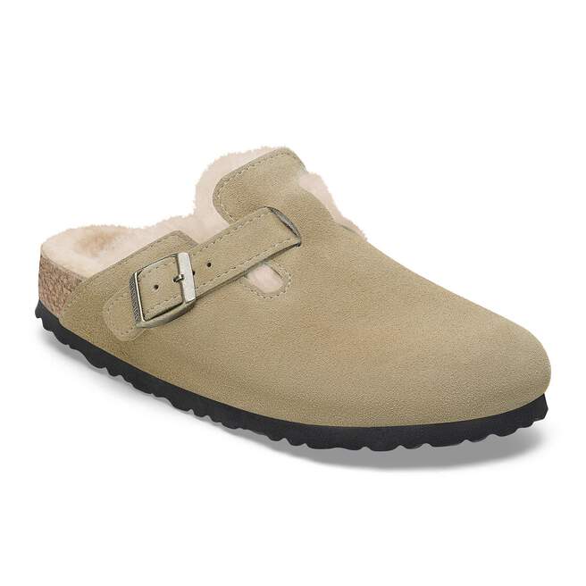 Seliga ShoesBirkenstock Boston Shearling - Taupe Suede
