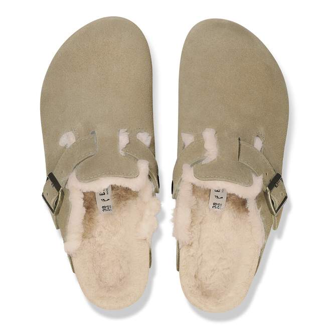Seliga ShoesBirkenstock Boston Shearling - Taupe Suede