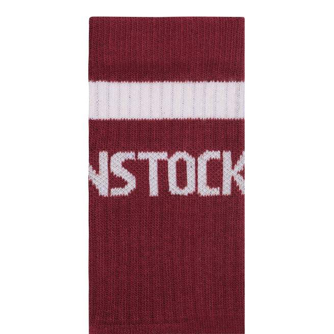 Birkenstock Cotton Crew Stripe Socks - Zinfandel
