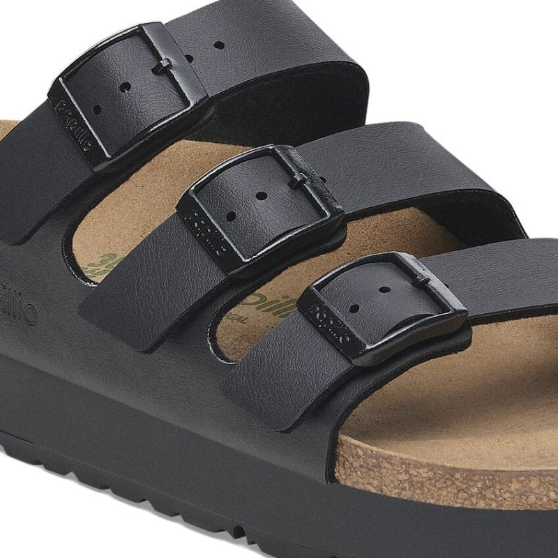 Seliga ShoesBirkenstock Florida Vegan Platform - Black Birko - Flor