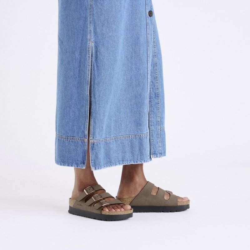 Birkenstock Florida Vegan Platform - Mocha Birkibuc