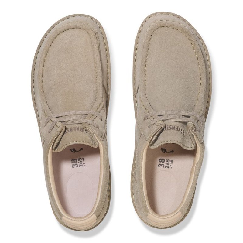 Birkenstock Pasadena Lace - Up Shoes - Taupe Suede