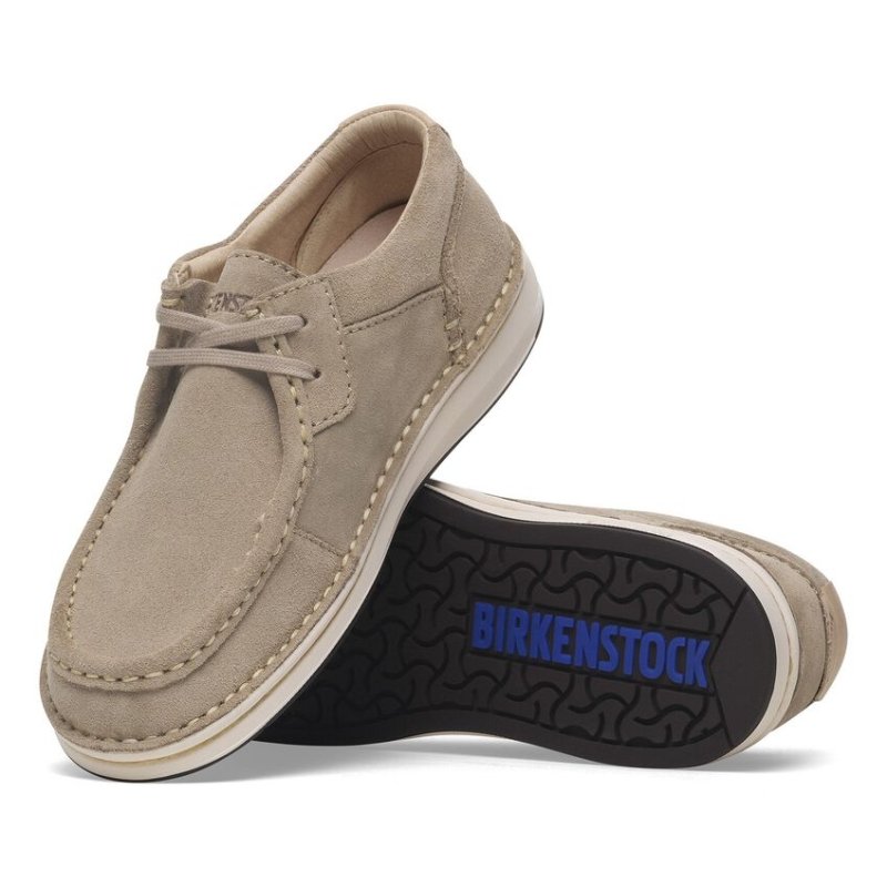 Birkenstock Pasadena Lace - Up Shoes - Taupe Suede
