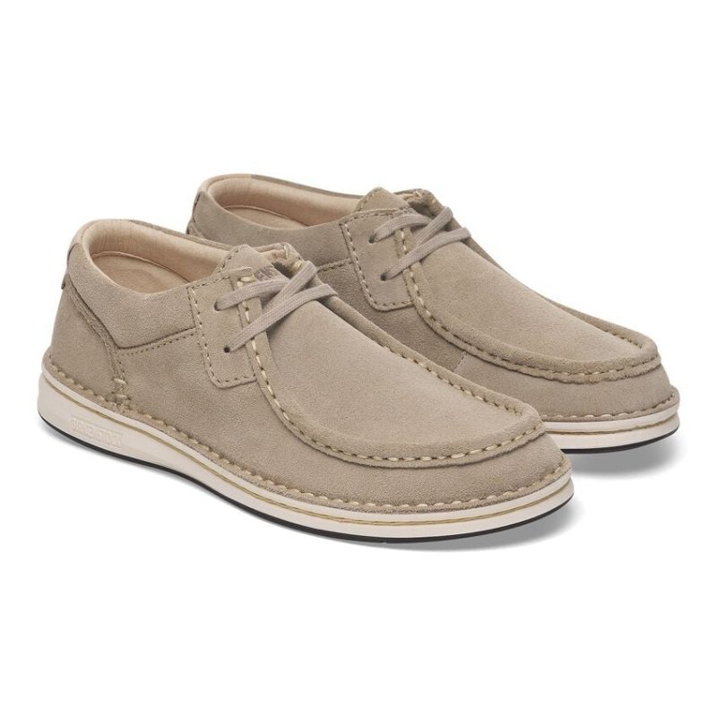 Birkenstock Pasadena Lace - Up Shoes - Taupe Suede