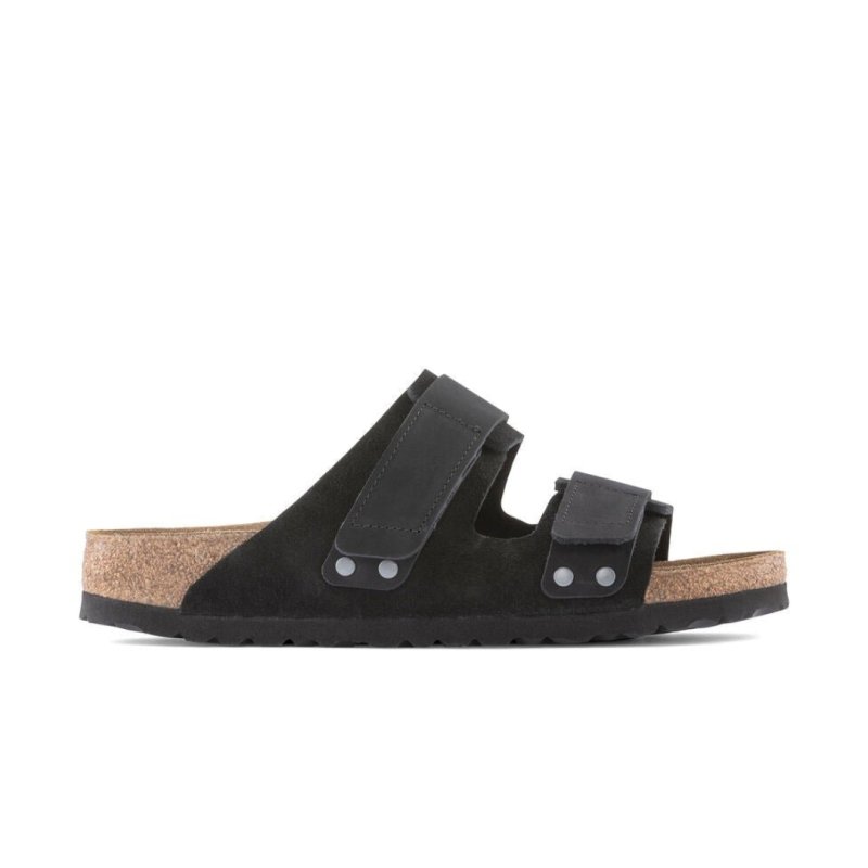 Birkenstock Uji Two - Strap Sandals - Black Suede