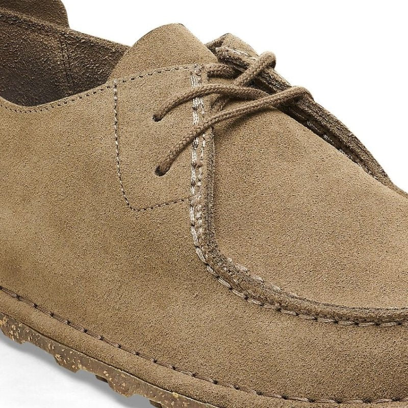 Birkenstock Utti Lace - Up Shoe - Gray Taupe Suede