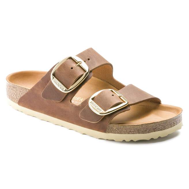 Birkenstock Women's Arizona Big Buckle Sandals - Cognac Leather