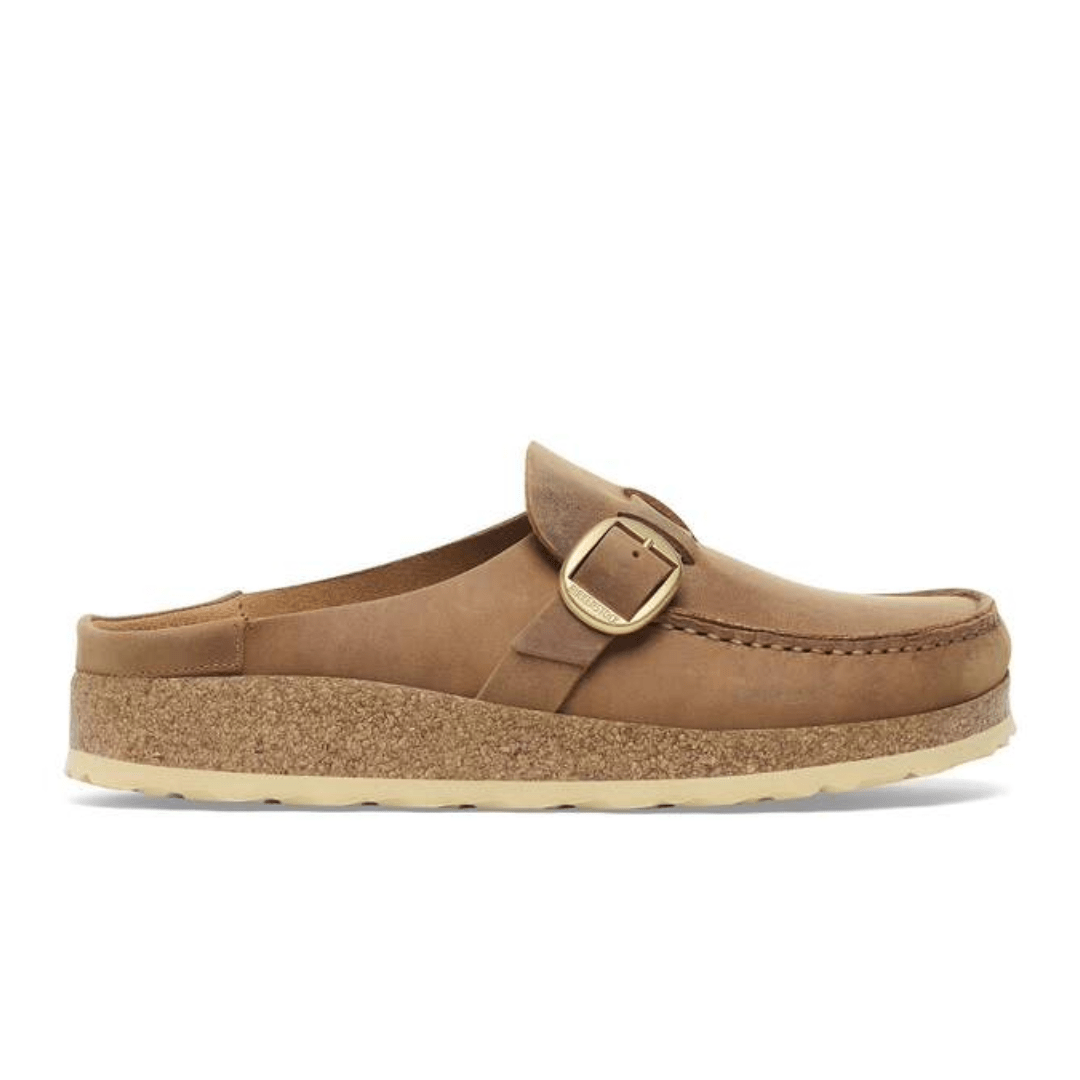 Birkenstock Women's Buckley Mule Clog - Cognac Oiled Leather