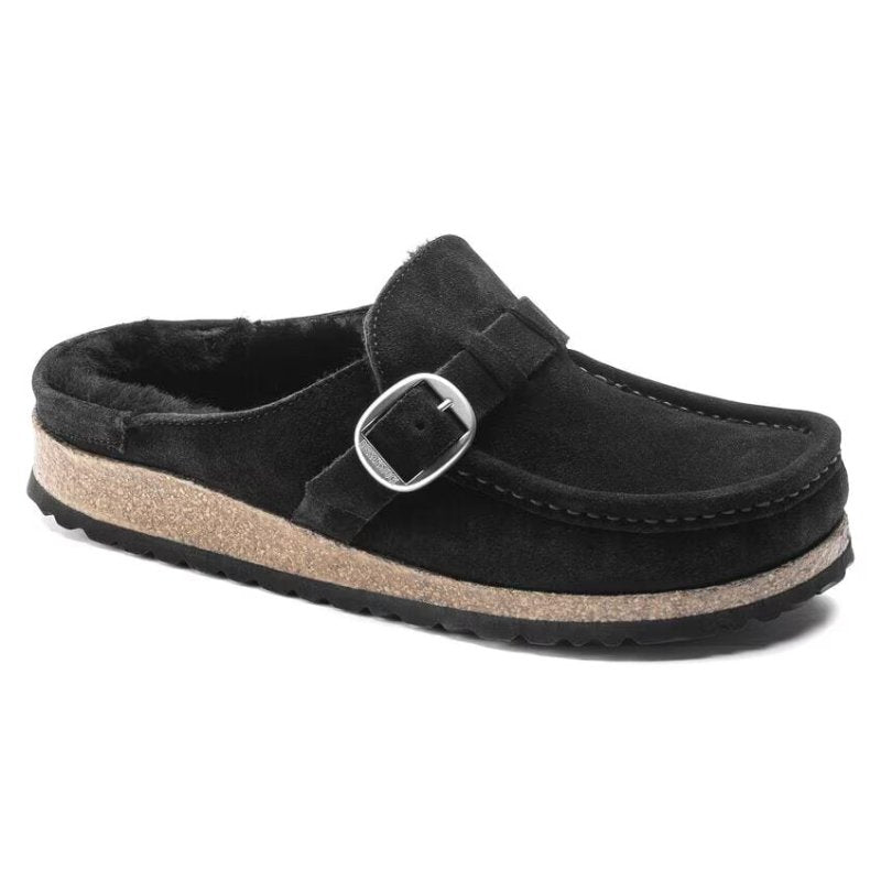 Seliga ShoesBirkenstock Women's Buckley Shearling - Black Suede