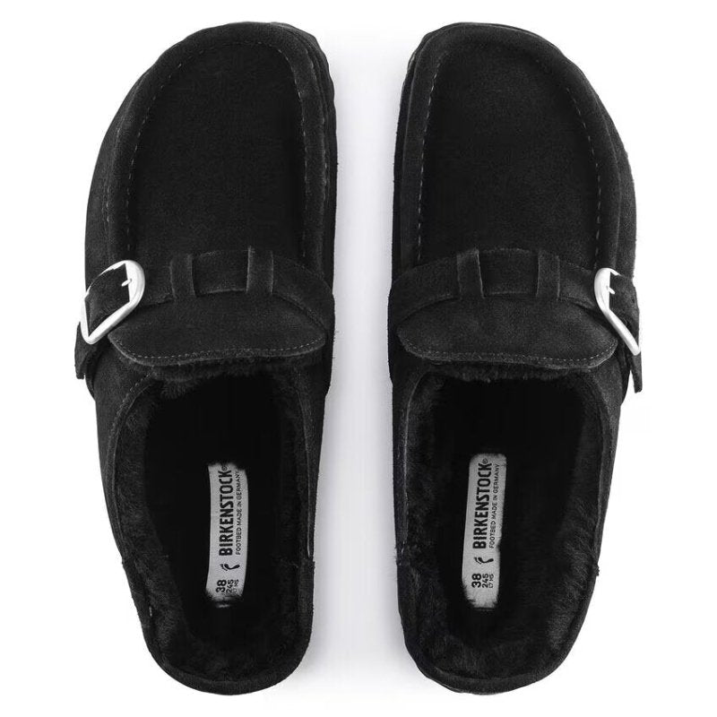 Seliga ShoesBirkenstock Women's Buckley Shearling - Black Suede
