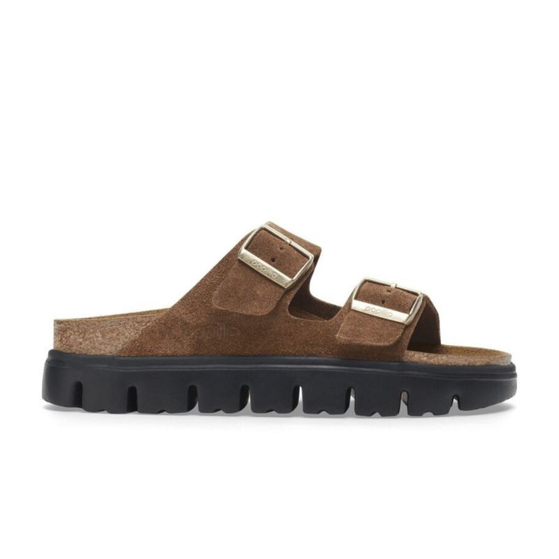 Birkenstock Women's Papillio Arizona Chunky - Dark Tea Suede