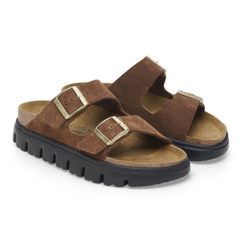 Birkenstock Women's Papillio Arizona Chunky - Dark Tea Suede