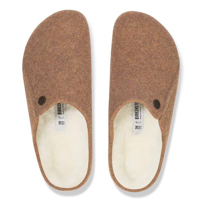 Birkenstock Zermatt Shearling Slippers - Toffee Melange