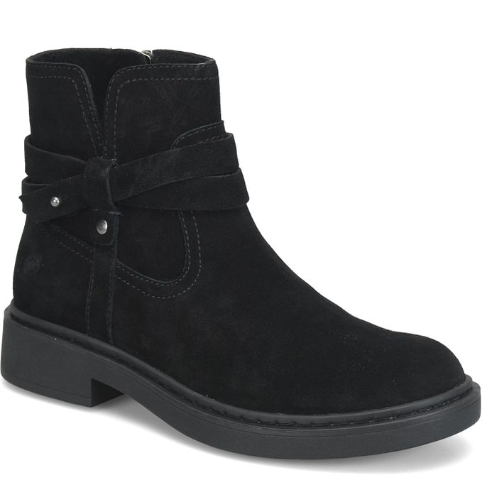 Born Women's Barren Ankle Boots - Black Suede