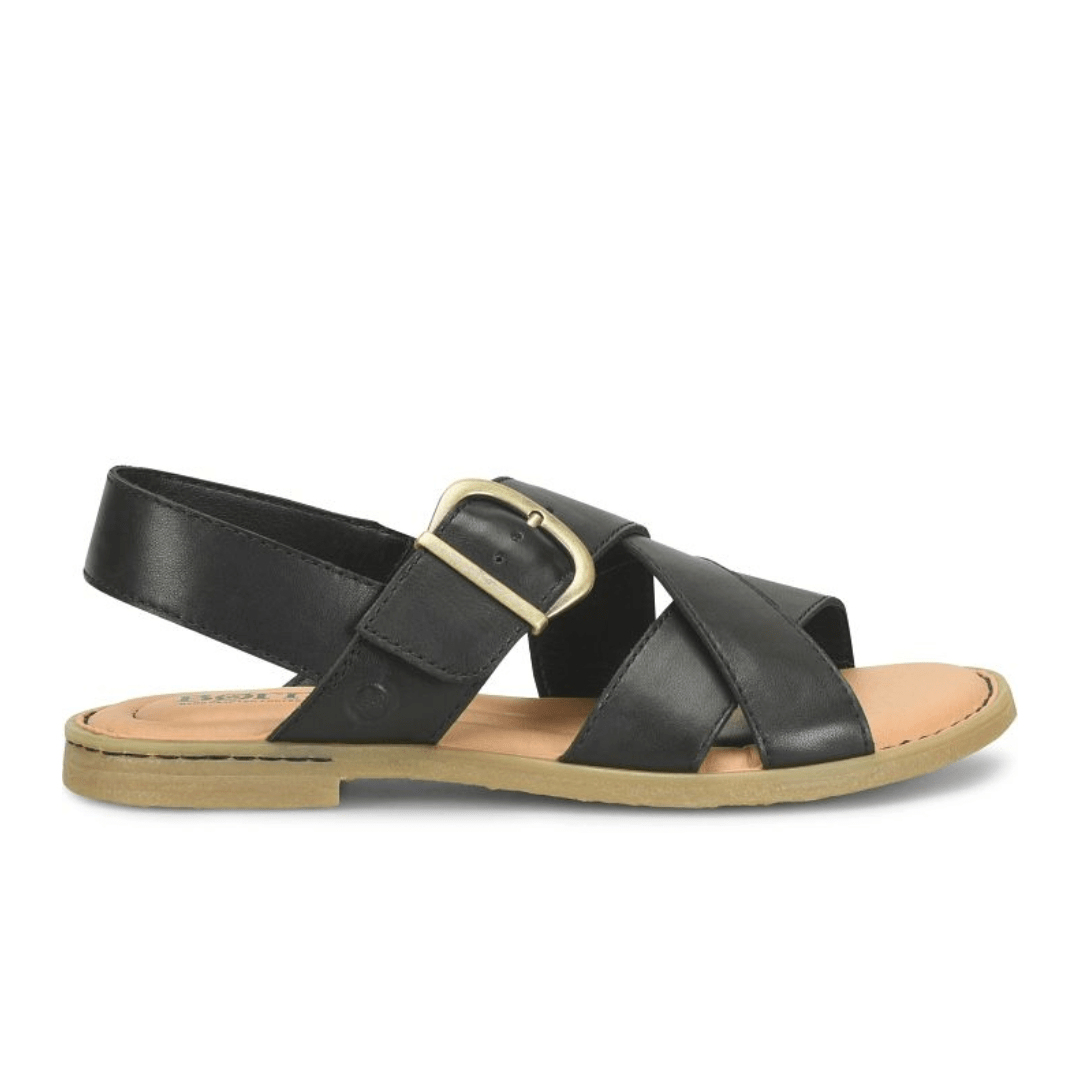 Born Women's Beebe Flat Sandal - Black
