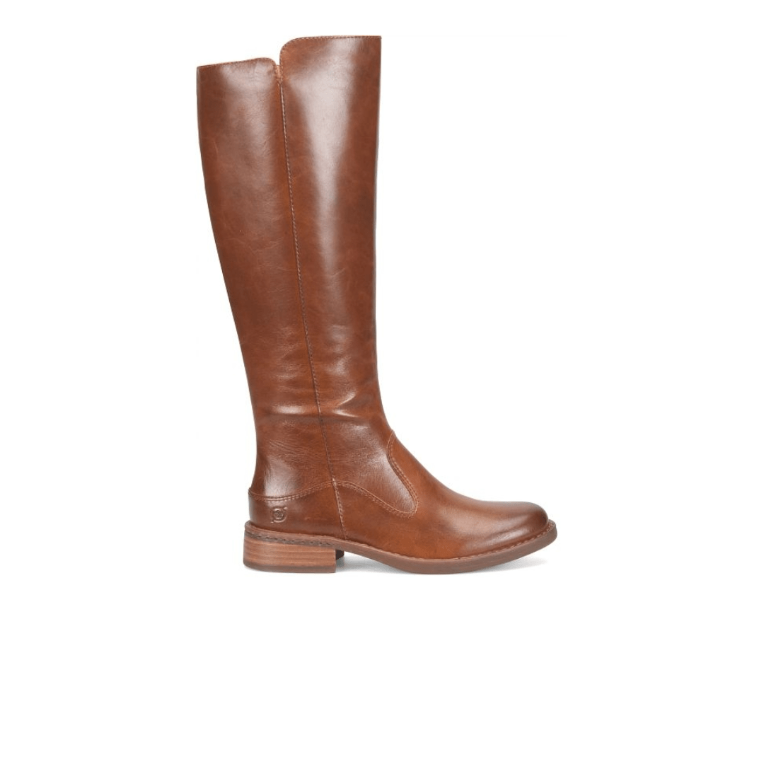 Born Women's Campbell Tall Boot - Tan (Brown) Full Grain Leather