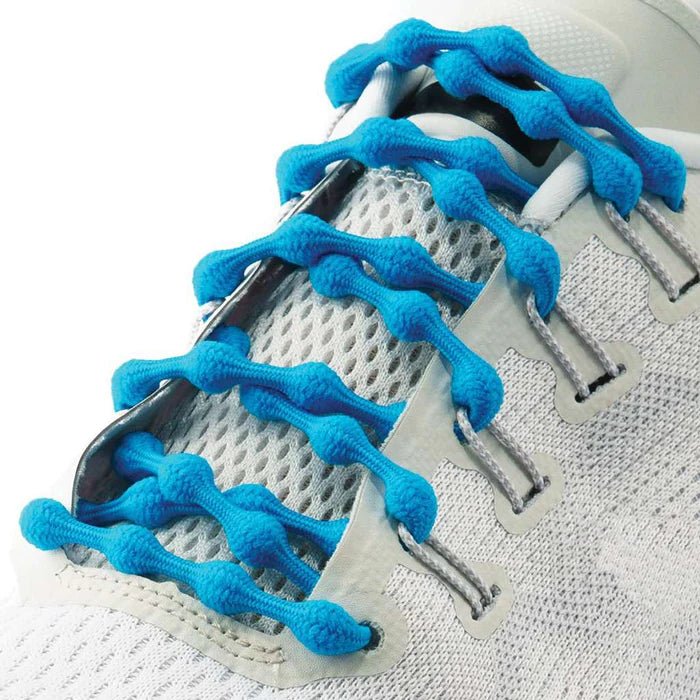 Caterpy Run No-Tie Shoelaces - Tropical Blue