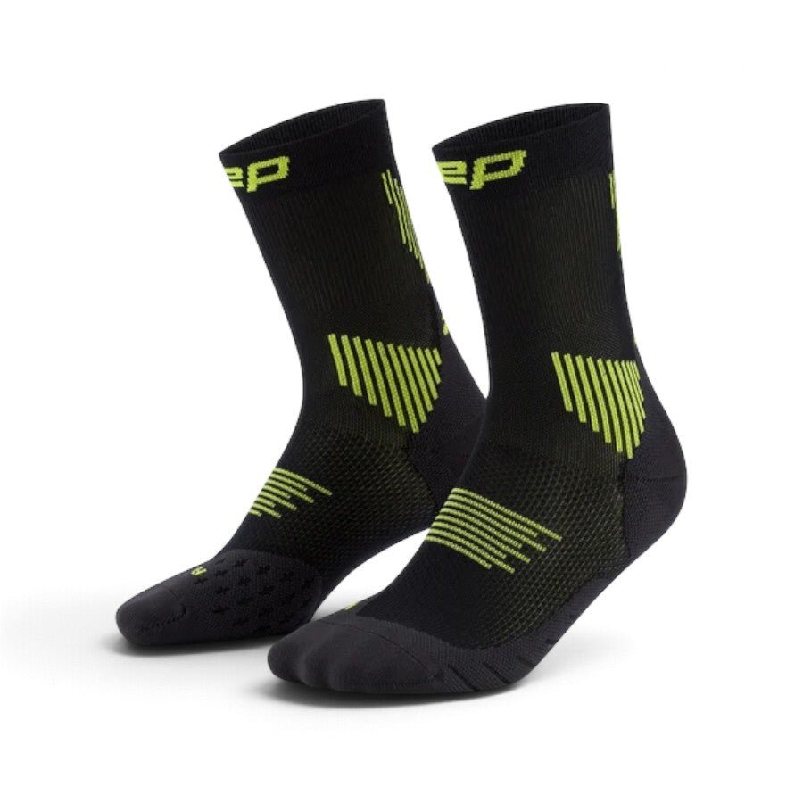 CEP Core Run Mid Cut Compression Socks 5.0 - Black/Lime