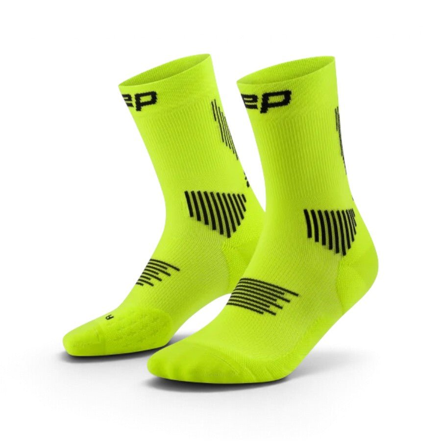 CEP Core Run Mid Cut Compression Socks 5.0 - Lime/Black
