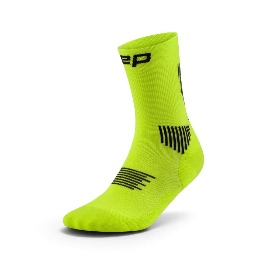CEP Core Run Mid Cut Compression Socks 5.0 - Lime/Black