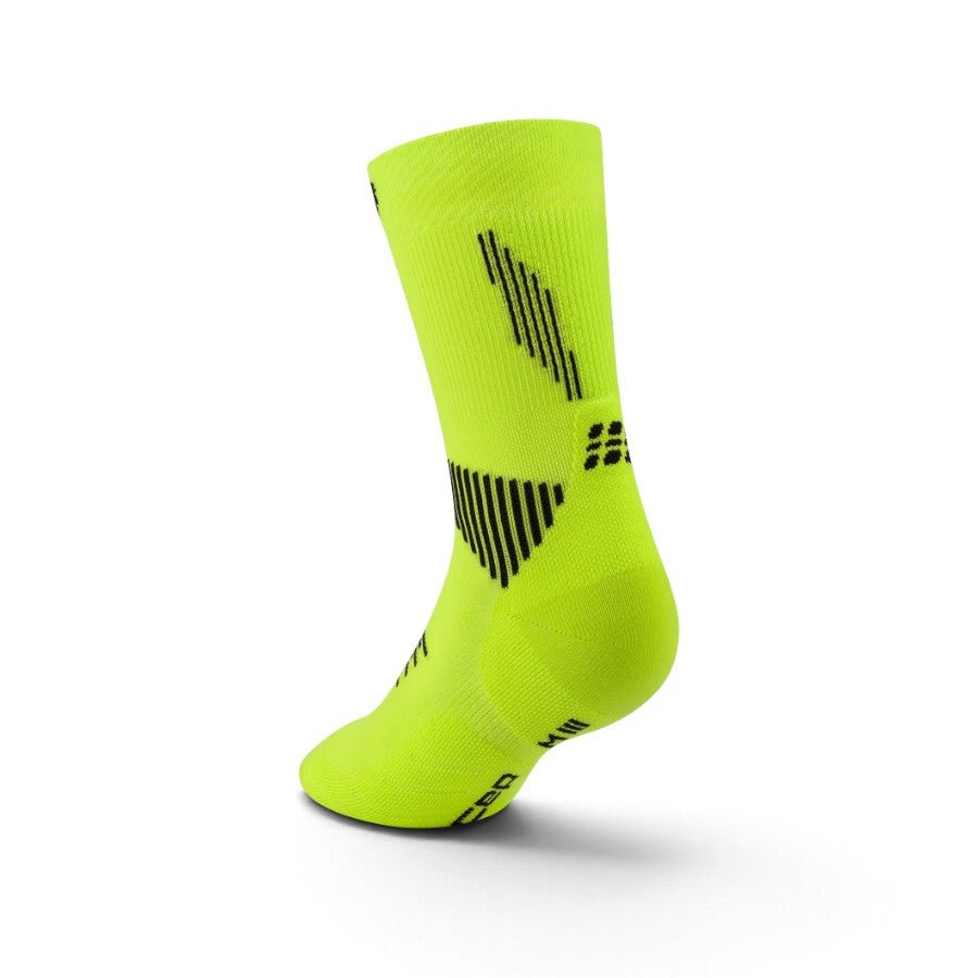 CEP Core Run Mid Cut Compression Socks 5.0 - Lime/Black