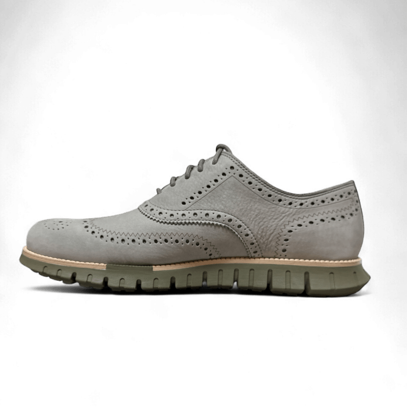Cole Haan Men's ZEROGRAND Remastered Wingtip - Sea Stone Nubuck